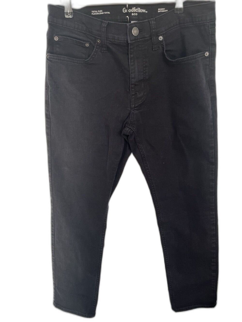 Goodfellow & Co. Total Flex Men’s Mid-Rise Skinny Leg Jeans Black Medium 32x30